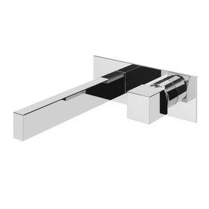 misturador monocomando para lavatório / de embutir / em latão cromado / 2 furos