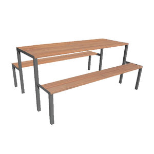 conjunto de mesa e bancos contemporâneo