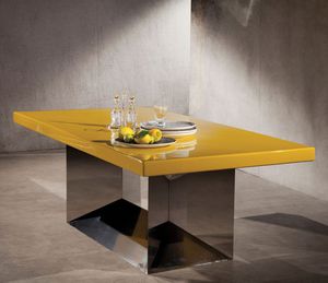 mesa de jantar de fibra de vidro