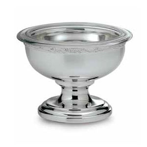 fruteira em metal prateado / em cristal / para residência / da linha comercial