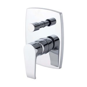 misturador monocomando para box de banheiro / para banheira / de embutir / em latão cromado
