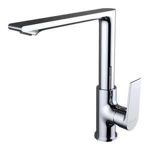 misturador monocomando em latão cromado / para cozinha / 1 orifício / para hotel