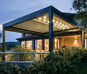 pérgola apoiada em parede