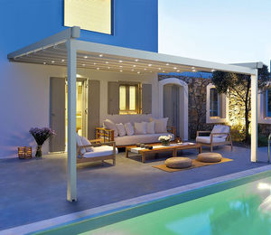 pérgola apoiada em parede