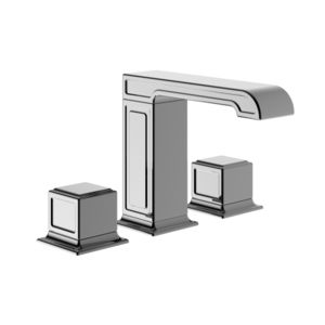 misturador bicomando para lavatório / de pousar / em metal cromado / para banheiro