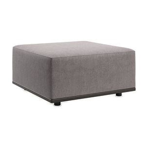 otomana contemporânea / em tecido / quadrada / cinza