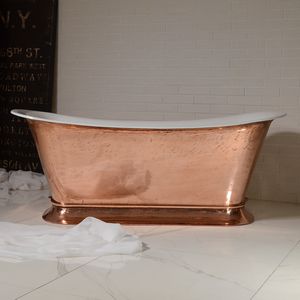 banheira free-standing / oval / em cobre / em ferro fundido