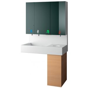 gabinete de banheiro de parede