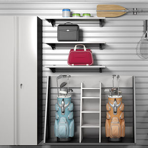 estante de parede / contemporânea / em aço / para garagem