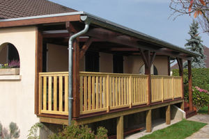 pérgola apoiada em parede