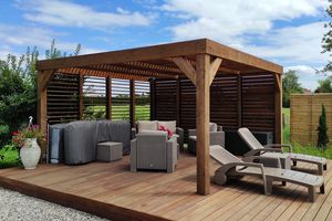pérgola apoiada em parede