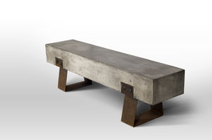 banco de jardim de design industrial