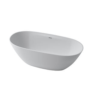 banheira freestanding / oval / em compósito / profunda
