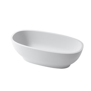 banheira freestanding / oval / em compósito / profunda