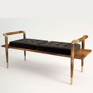 banco estofado contemporâneo