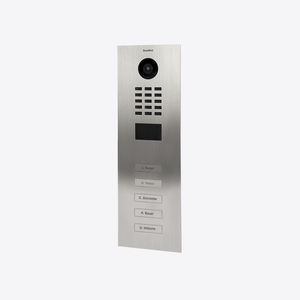 módulo externo em aço inoxidável escovado