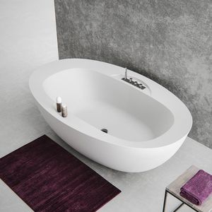 banheira free-standing / oval / em Solid Surface