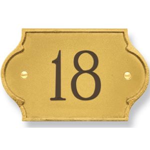 placa de identificação de parede