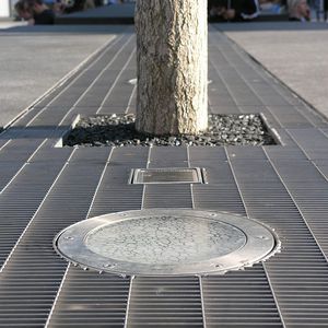 grade de piso em aço inoxidável