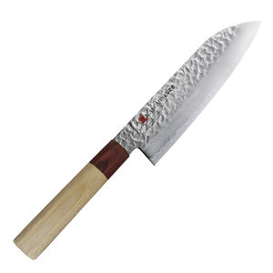 faca de cozinha com lâmina de aço damasco