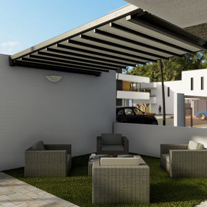 pérgola apoiada em parede