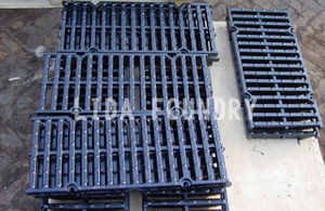 grelha para calha de piso em ferro fundido