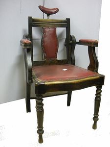 poltrona de barbeiro em couro