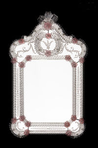 espelho de parede / de estilo veneziano / retangular / em vidro de Murano