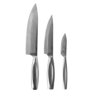 faca de cozinha com cabo em aço inoxidável