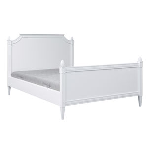 cama de casal / de estilo / com cabeceira / em madeira