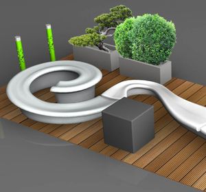 parklet com floreira integrada