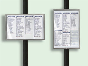 painel de informações para espaço público