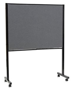 painel informativo com pés altos
