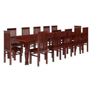 conjunto de mesa e bancos clássico