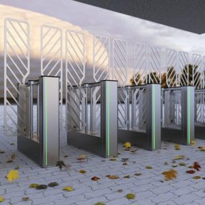 catraca de portas retráteis para controle de acesso automático