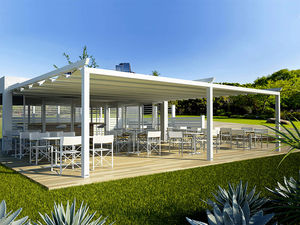 pérgola apoiada em parede
