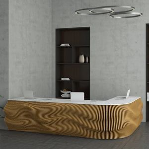 balcão de recepção de canto