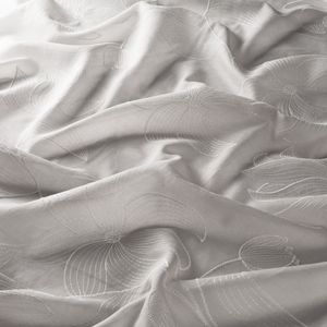 cortina de voile com padrão floral