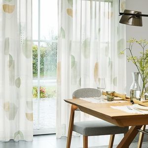 cortina de voile estampada
