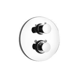misturador monocomando para box de banheiro / de embutir / em metal cromado / termostático