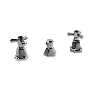 misturador bicomando para bidê / de pousar / em metal cromado / em bronze