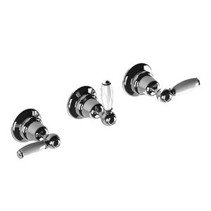 misturador bicomando para box de banheiro / para banheira / embutido / em metal cromado
