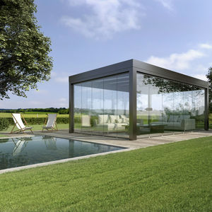 pérgola apoiada em parede