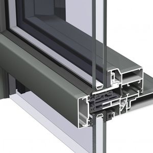 fachada-cortina com fixação de vidros por baguetes