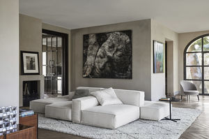 sofá curvo / modular / contemporâneo / em poliéster