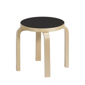 banqueta contemporânea / em bétula / em tecido / em couro