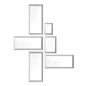 espelho de parede / contemporâneo / retangular / em madeira maciça