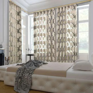 cortina de voile com padrão floral
