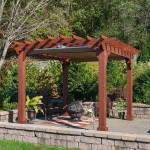 pérgola em madeira plástica 1