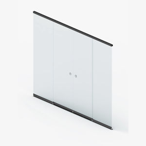 painel de vidro transparente